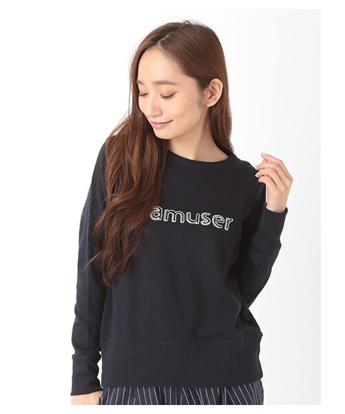 Green　Parks（グリーンパークス）の「Nフロント刺繍スウエットプルオーバー（トップス・オフホワイト/杢グレー/ネイビー・F）」の3枚目の写真