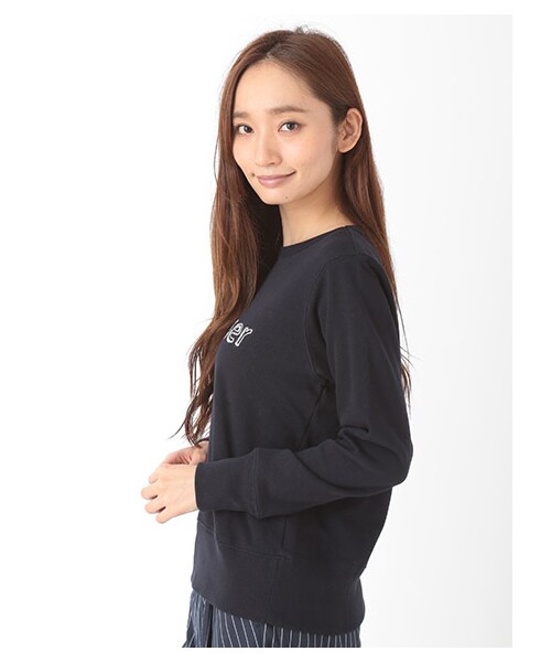 Green　Parks（グリーンパークス）の「Nフロント刺繍スウエットプルオーバー（トップス・オフホワイト/杢グレー/ネイビー・F）」の5枚目の写真