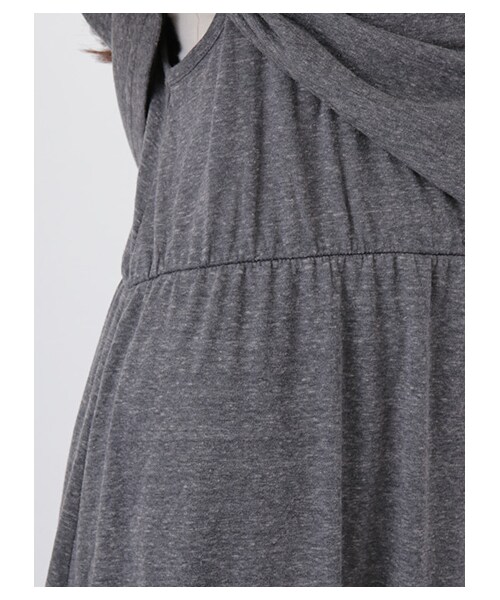SEVENDAYS=SUNDAY(セブンデイズサンデイ)の「・TCR天竺 セットワンピース(ワンピース/ドレス・グレー/チャコールグレー/ネイビー・F)」の9枚目の写真