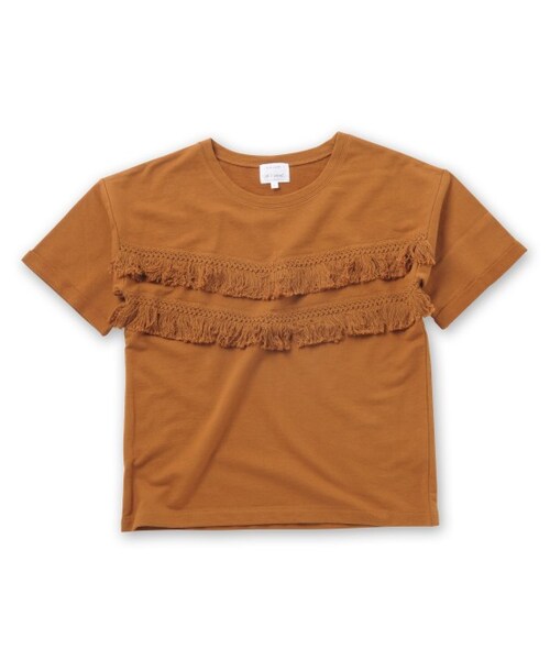 LE JUN(ルジュン)の「フリンジウラケプルオーバー(トップス・レディース・ブラック/オフホワイト/キャメル・F)」の4枚目の写真