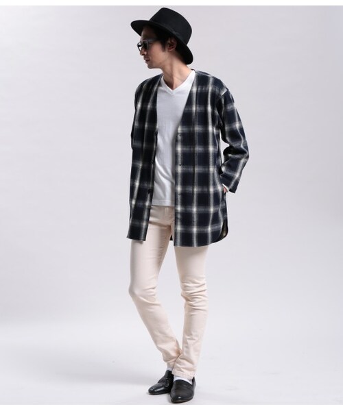 JUNRED（ジュンレッド）の「ストレッチスキニーパンツ（パンツ・メンズ・ブラック/オフホワイト/カーキ/レンガ・0/1/2）」の16枚目の写真