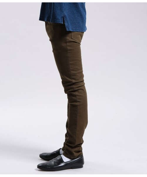 JUNRED（ジュンレッド）の「ストレッチスキニーパンツ（パンツ・メンズ・ブラック/オフホワイト/カーキ/レンガ・0/1/2）」の6枚目の写真