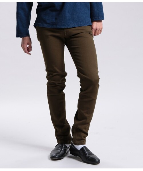 JUNRED（ジュンレッド）の「ストレッチスキニーパンツ（パンツ・メンズ・ブラック/オフホワイト/カーキ/レンガ・0/1/2）」の4枚目の写真