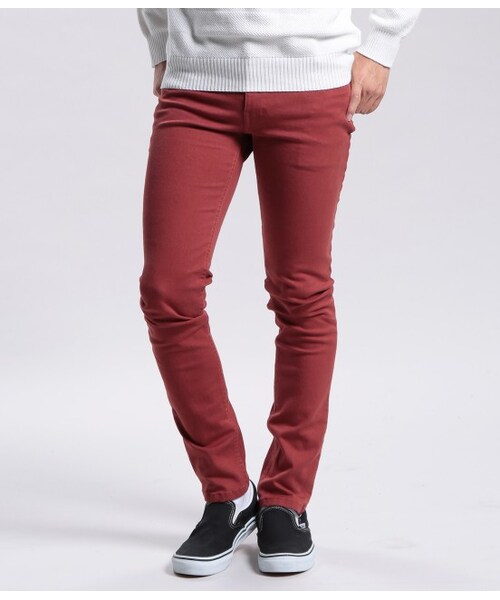 JUNRED（ジュンレッド）の「ストレッチスキニーパンツ（パンツ・メンズ・ブラック/オフホワイト/カーキ/レンガ・0/1/2）」の5枚目の写真