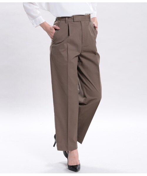 ROPE' PICNIC(ロペピクニック)の「綿ツイル起毛ワイドパンツ(パンツ・レディース・キャメル/カーキ/ネイビー・36/38)」の3枚目の写真