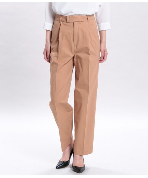 ROPE' PICNIC(ロペピクニック)の「綿ツイル起毛ワイドパンツ(パンツ・レディース・キャメル/カーキ/ネイビー・36/38)」の2枚目の写真