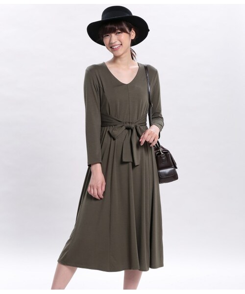 ロペピクニック ロペピクニック の Vネックウエストリボンワンピース ワンピース ドレス Wear