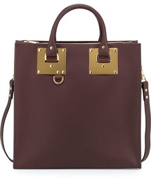 Sophie Hulme | Sophie Hulme Albion Large Square Tote Bag, Oxblood(トートバッグ)