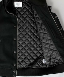 ESSENTIAL GARMENT スタジャン　袖レザー　パーカー　レザー　23 ESSENTIAL GARMENT スタジャン 袖レザー パーカー レザー 23