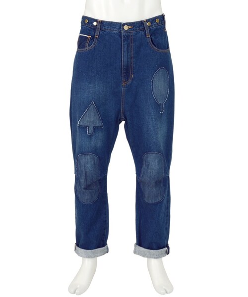 Ne-net（ネネット）の「メンズ セルヴィッチパッチデニム / パンツ（パンツ・メンズ・blue/navy・03）」の4枚目の写真