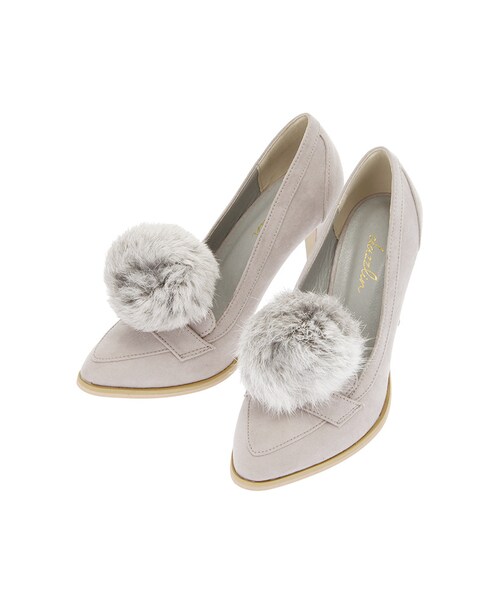 dazzlin（ダズリン）の「【goods】ラビットポンポンパンプス（シューズ・レディース・オフホワイト/グレー/ブラック・S/M/L）」の9枚目の写真