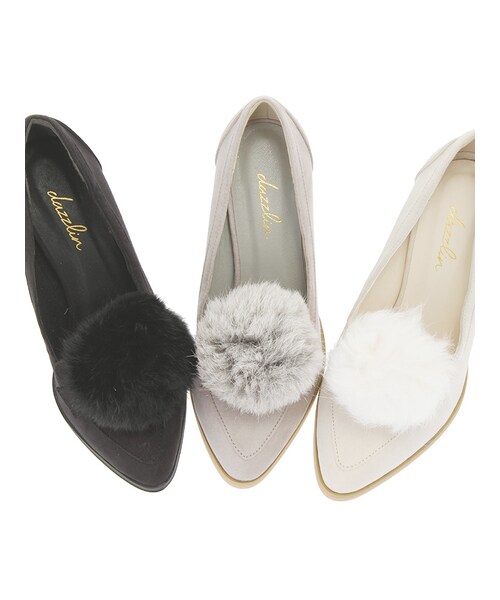 dazzlin（ダズリン）の「【goods】ラビットポンポンパンプス（シューズ・レディース・オフホワイト/グレー/ブラック・S/M/L）」の10枚目の写真