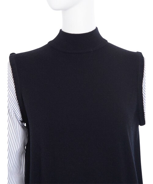 MURUA（ムルーア）の「【CASUAL】ニットベストレイヤードトップス（トップス・レディース・グレー/ブラック/キャメル）」の9枚目の写真