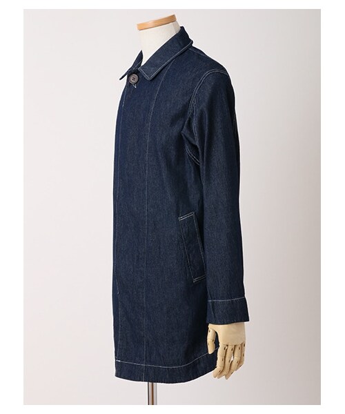 SEVENDAYS=SUNDAY（セブンデイズサンデイ）の「10ozデニム ステンカラーコート（ジャケット/アウター・インディゴ/ライトインディゴ・S/M/L）」の4枚目の写真