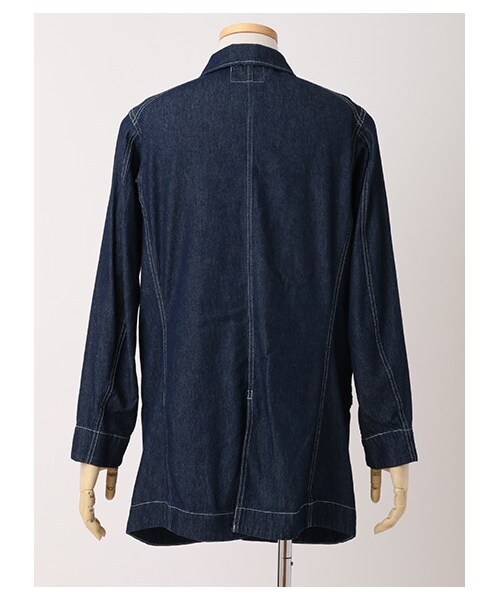 SEVENDAYS=SUNDAY（セブンデイズサンデイ）の「10ozデニム ステンカラーコート（ジャケット/アウター・インディゴ/ライトインディゴ・S/M/L）」の5枚目の写真