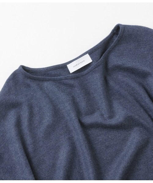 ADAM ET ROPE'（アダムエロペ）の「ウォッシャブル ウールゆるドルマン（トップス・レディース・グレー/ネイビー/ブルー/レッド・38）」の12枚目の写真