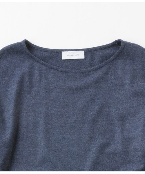 ADAM ET ROPE'（アダムエロペ）の「ウォッシャブル ウールゆるドルマン（トップス・レディース・グレー/ネイビー/ブルー/レッド・38）」の8枚目の写真