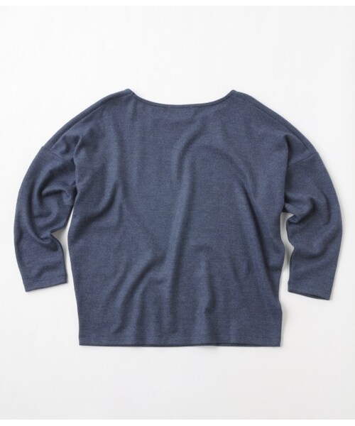 ADAM ET ROPE'（アダムエロペ）の「ウォッシャブル ウールゆるドルマン（トップス・レディース・グレー/ネイビー/ブルー/レッド・38）」の7枚目の写真