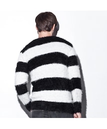 ROEN（ロエン）の「Roen (ロエン) フェザーニットボーダーカーディガン