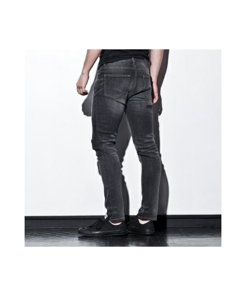 Roen Damage Skull Black Denim Pant