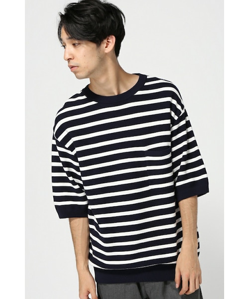 クレプスキュール　半袖ニット　crepuscule crepuscule (クレプスキュール) Knit Tee / ニットT