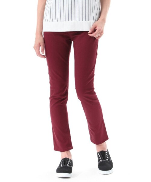 Honeys（ハニーズ）の「カラースキニー６７丈（パンツ・スキニー・レディース・ダークブルー/ボルドー/ダークカーキ/パープル/ダークブラウン・Ｆ）」の5枚目の写真