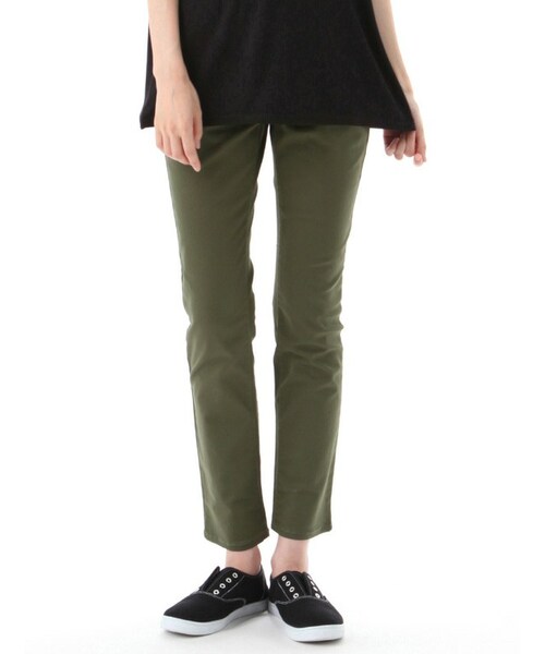 Honeys（ハニーズ）の「カラースキニー７０丈（パンツ・スキニー・レディース・ダークブルー/ボルドー/ダークカーキ/パープル/ダークブラウン・Ｆ）」の2枚目の写真