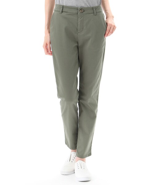 Honeys（ハニーズ）の「チノテーパードパンツ（パンツ・スキニー・レディース・クロ/ネイビー/カーキ/ベージュ・Ｆ）」の3枚目の写真