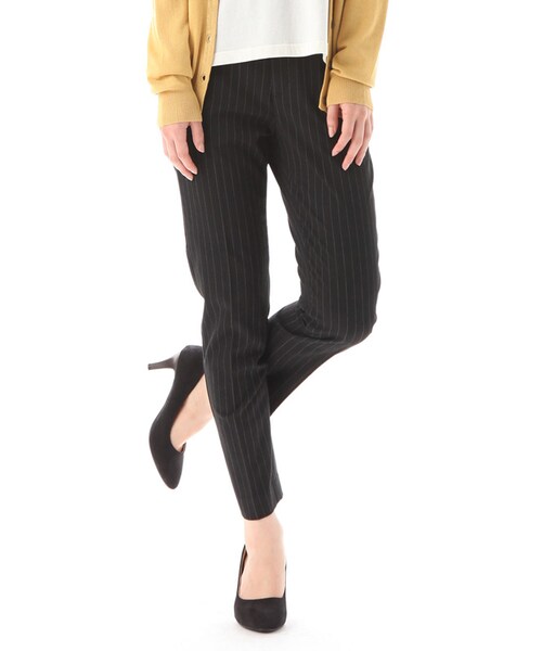 Honeys（ハニーズ）の「テーパードパンツ（パンツ・スキニー・レディース・オフチェック/クロ/コン/コンチェック/クロストライプ/コンストライプ/杢グレー・Ｆ）」の3枚目の写真