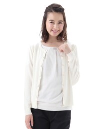 Honeys | 変わり釦クルーカーデ(トップス)