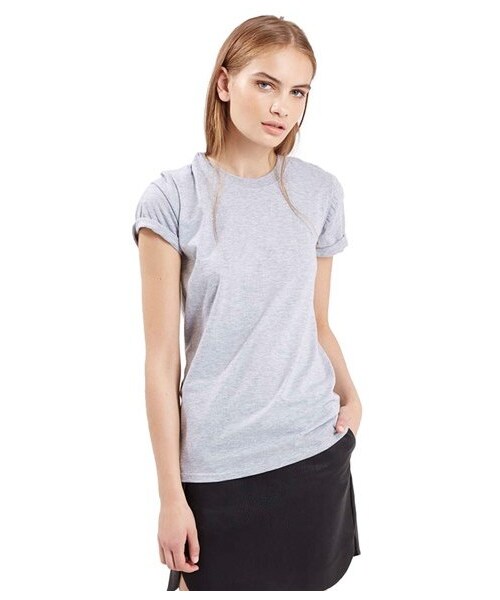 TOPSHOP(トップショップ)の「Topshop Roll Sleeve Crewneck Tee(Tシャツ/カットソー・レディース・Black/Gray/White・Small/Medium/Large)」の3枚目の写真