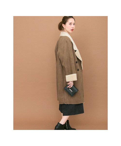 KBF（ケイビーエフ）の「ムートンコート（ジャケット/アウター・レディース・CAMEL/GREIGE/CHARCOAL・one）」の13枚目の写真