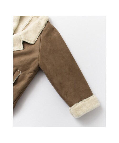 KBF（ケイビーエフ）の「ムートンコート（ジャケット/アウター・レディース・CAMEL/GREIGE/CHARCOAL・one）」の20枚目の写真