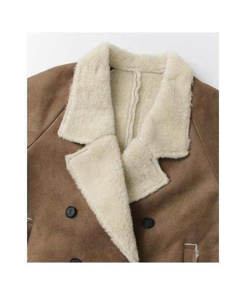 KBF（ケイビーエフ）の「ムートンコート（ジャケット/アウター・レディース・CAMEL/GREIGE/CHARCOAL・one）」の19枚目の写真