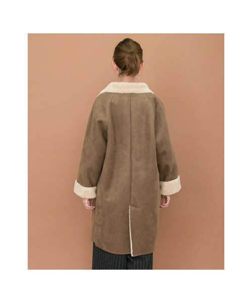 KBF（ケイビーエフ）の「ムートンコート（ジャケット/アウター・レディース・CAMEL/GREIGE/CHARCOAL・one）」の18枚目の写真