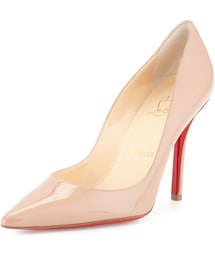 Christian Louboutin | Christian Louboutin Apostrophy Patent Red Sole Pump, Nude(パンプス)