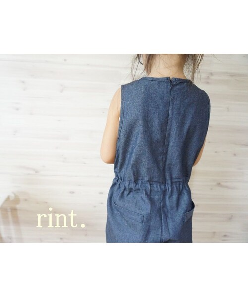 no brand（ノーブランド）の「＊9月7日12:00発売＊インディゴデニムサロペット　《100～130》（デニムパンツ・キッズ・その他）」の9枚目の写真