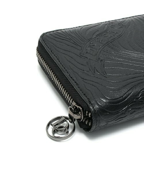 DRESS CAMP ドレスキャンプ 財布 ブラック DRESSCAMP（ドレスキャンプ）の「DRESSCAMP/ドレスキャンプ/ﾗｳﾝﾄﾞｼﾞｯﾌﾟ