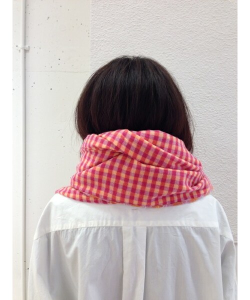 FRAPBOIS（フラボア）の「アフリチェックストール（ストール/ショール・レディース・ブラウン系その他/ピンク系その他・FREE）」の3枚目の写真