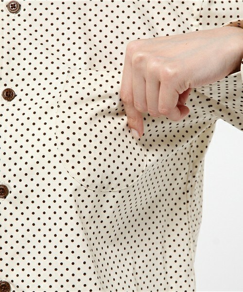 FRAPBOIS half（フラボアハーフ）の「ビスケットシャツ（シャツ/ブラウス・レディース・ホワイト/ベージュ系その他/ブルー系その他・1/2）」の9枚目の写真