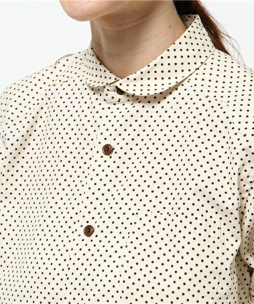 FRAPBOIS half（フラボアハーフ）の「ビスケットシャツ（シャツ/ブラウス・レディース・ホワイト/ベージュ系その他/ブルー系その他・1/2）」の7枚目の写真