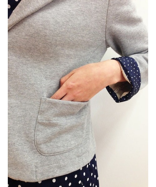 FRAPBOIS（フラボア）の「ウラケ（テーラードジャケット・レディース・ブラック/トップグレー・0/1）」の10枚目の写真