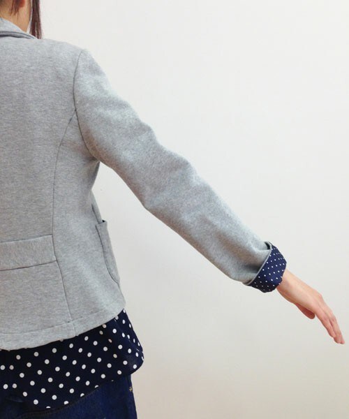 FRAPBOIS（フラボア）の「ウラケ（テーラードジャケット・レディース・ブラック/トップグレー・0/1）」の8枚目の写真