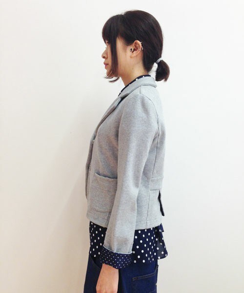 FRAPBOIS（フラボア）の「ウラケ（テーラードジャケット・レディース・ブラック/トップグレー・0/1）」の4枚目の写真