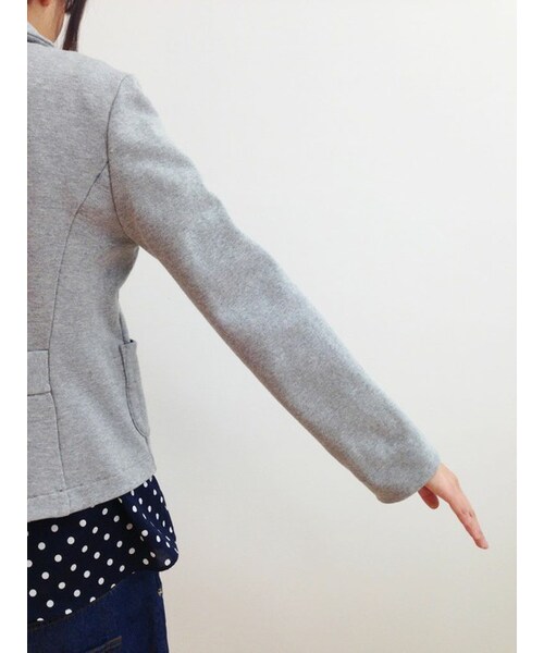 FRAPBOIS（フラボア）の「ウラケ（テーラードジャケット・レディース・ブラック/トップグレー・0/1）」の7枚目の写真