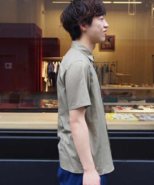 FRAPBOIS（フラボア）の「エトワール（シャツ/ブラウス・メンズ・ホワイト/カーキ/ネイビー・2/3/4）」の9枚目の写真