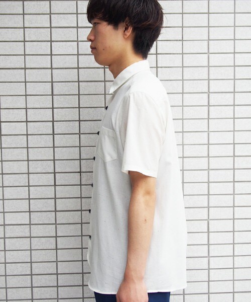 FRAPBOIS（フラボア）の「エトワール（シャツ/ブラウス・メンズ・ホワイト/カーキ/ネイビー・2/3/4）」の16枚目の写真