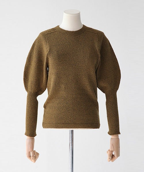 DHOLIC（ディーホリック）の「ユニークバルーンスリーブニットトップス（ニット/セーター・レディース・アイボリー/カーキ/ディープピンク/ネイビー/ブラック・FREE）」の3枚目の写真