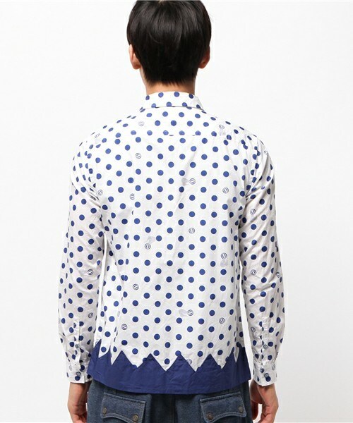 FRAPBOIS（フラボア）の「エレオンドット（シャツ/ブラウス・メンズ・ブラック/ブルー・2/3）」の5枚目の写真