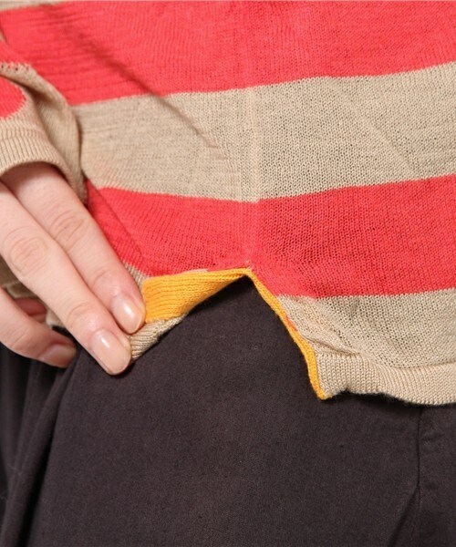 FRAPBOIS（フラボア）の「テンセルコットニット（ニット/セーター・レディース・ブラック/グレー/ベージュ・1）」の13枚目の写真